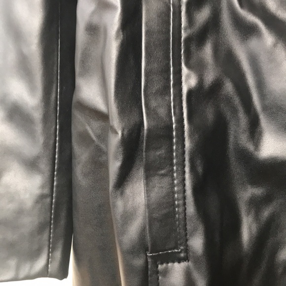 NWOT Sputer Black synthetic leather 5 button 3/4 length Coat Sz 3XL. - Picture 5 of 9